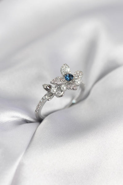 Krizantem Çiçek Model Zirkon Taşlı Kadın Yüzük